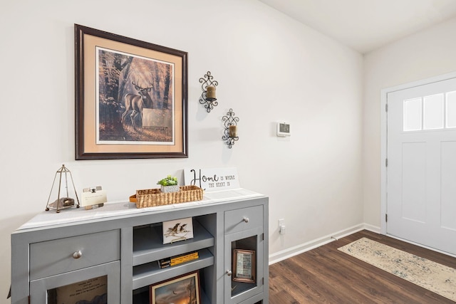 interior space featuring dark hardwood / wood-style flooring