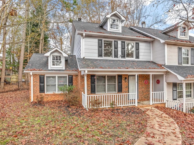 front of property with a porch