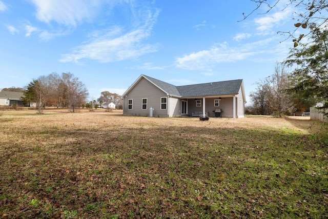 exterior space with a yard