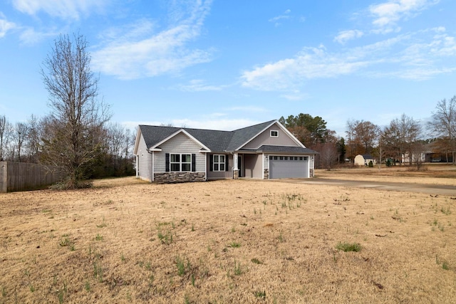 view of front facade with a garage