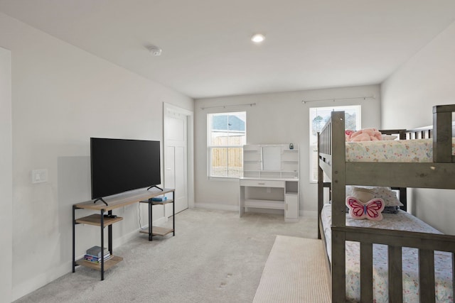 view of carpeted bedroom