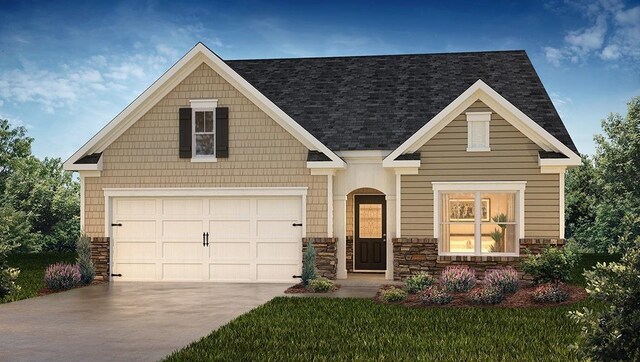 craftsman-style house featuring a garage