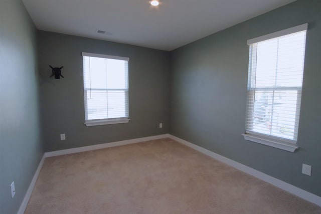 carpeted empty room with a wealth of natural light