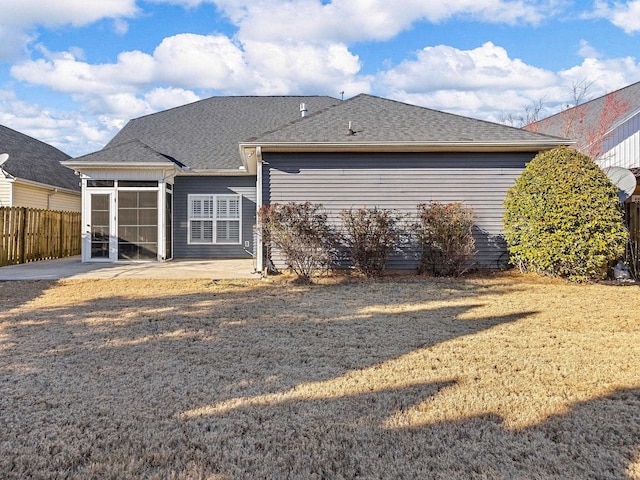 back of house featuring a patio