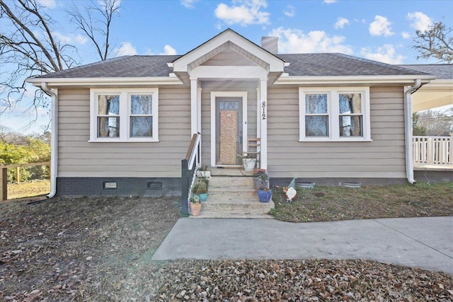 view of bungalow-style house