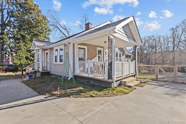 view of front of home with a porch