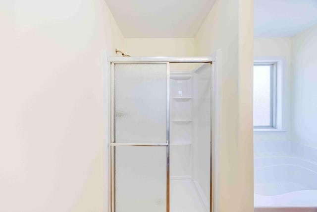 bathroom with walk in shower