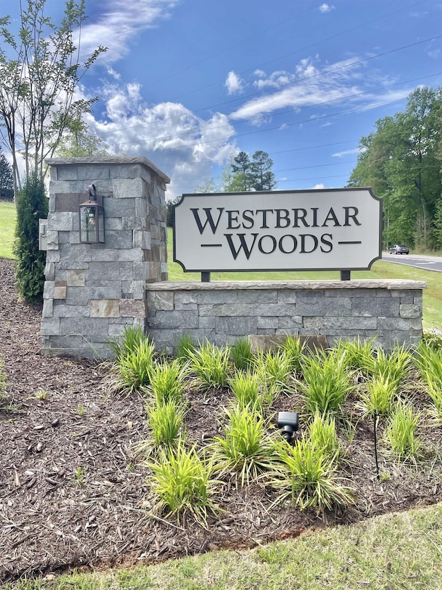 view of community sign