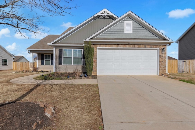 craftsman-style home with a garage