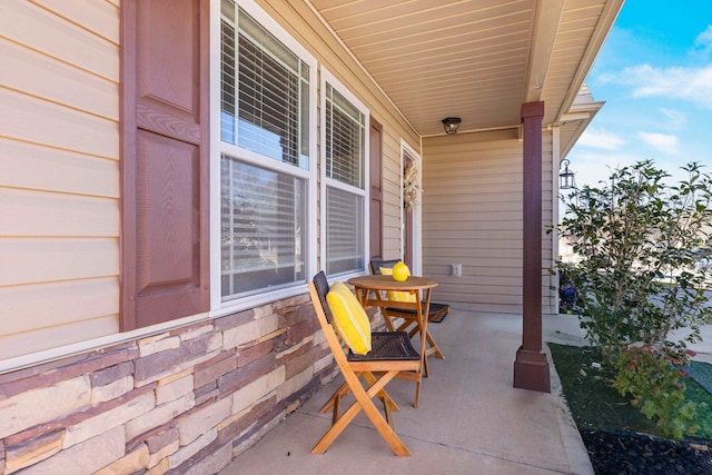 view of patio with covered porch