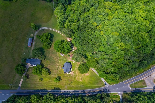 bird's eye view with a rural view