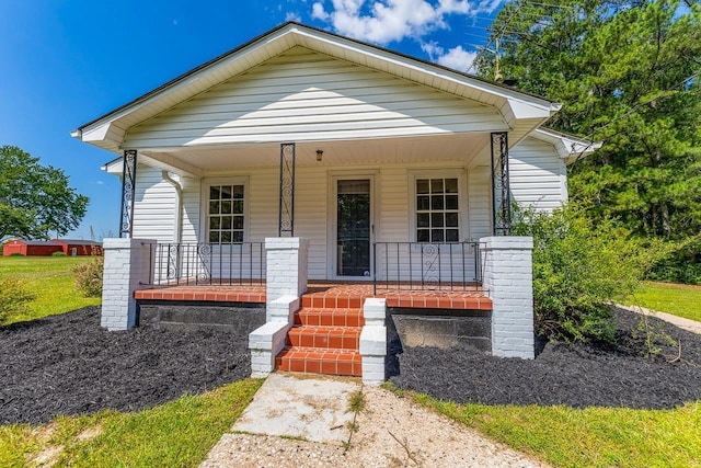 bungalow-style house with a porch