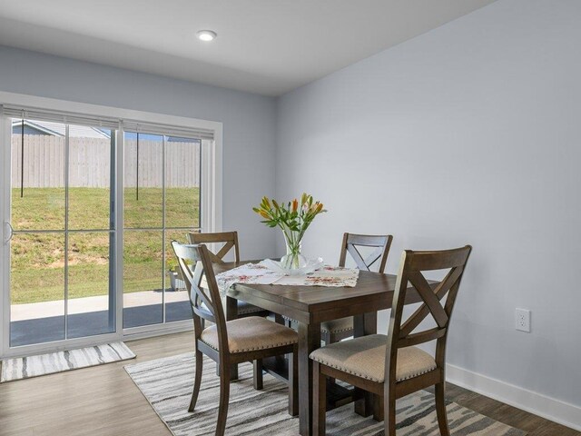 dining room featuring hardwood / wood-style floors