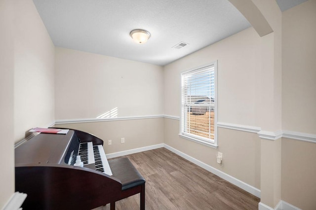 miscellaneous room with light wood-type flooring