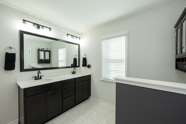 bathroom with vanity