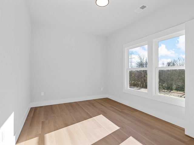 empty room featuring light wood-type flooring