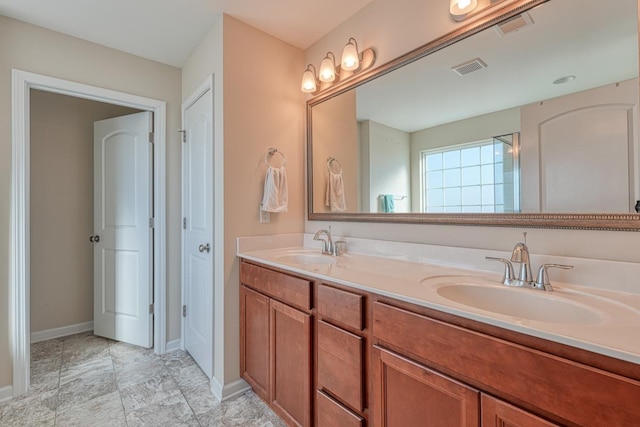 bathroom with vanity