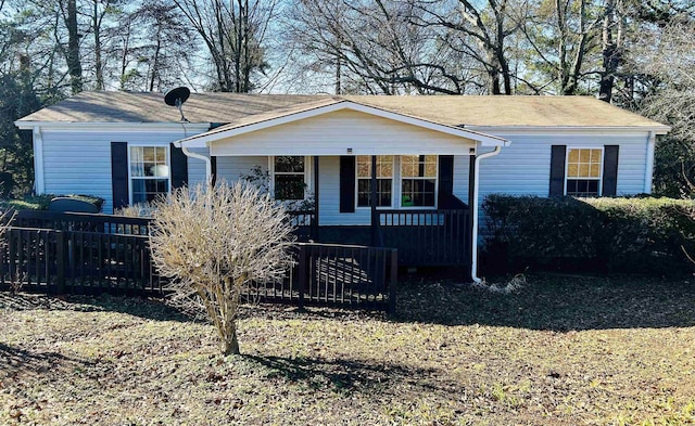 view of front of house with covered porch