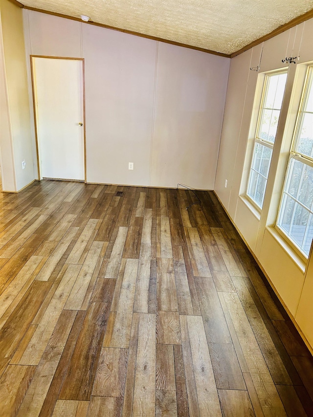 empty room with hardwood / wood-style flooring