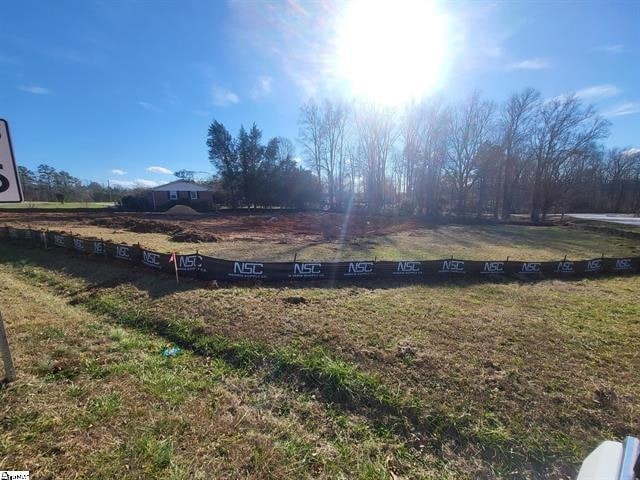 view of yard with a rural view