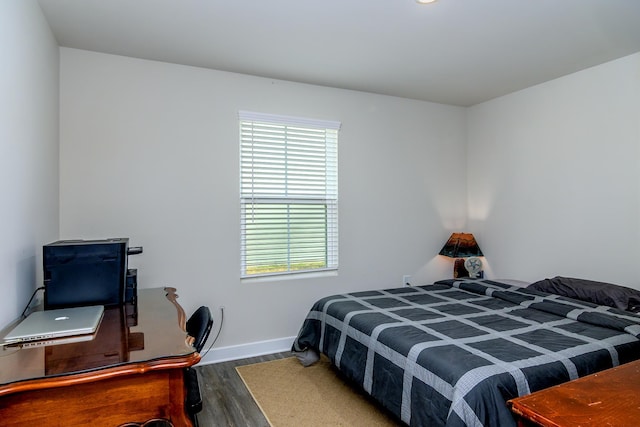 bedroom featuring wood-type flooring