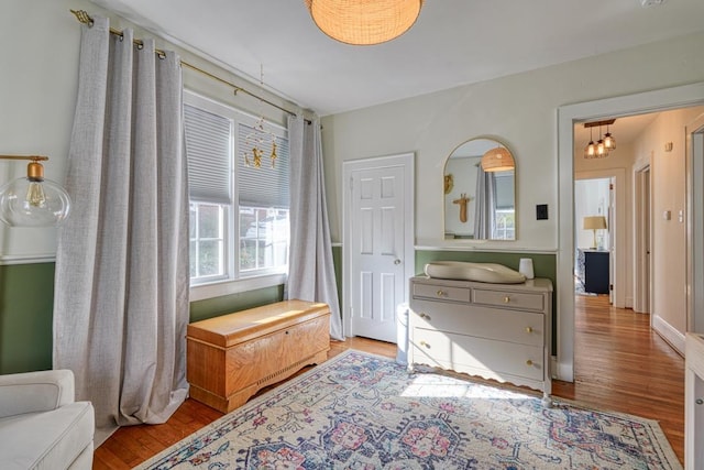 bedroom featuring light hardwood / wood-style floors