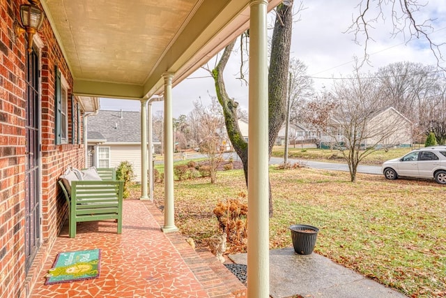 view of patio / terrace with a porch