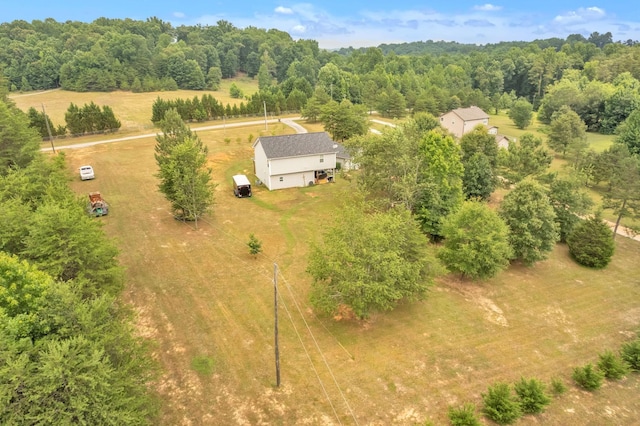 aerial view featuring a rural view