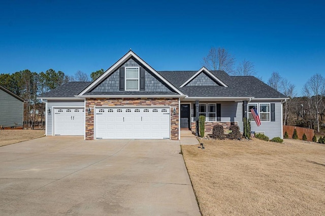 craftsman-style home featuring a garage