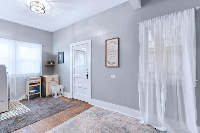 interior space featuring dark hardwood / wood-style floors