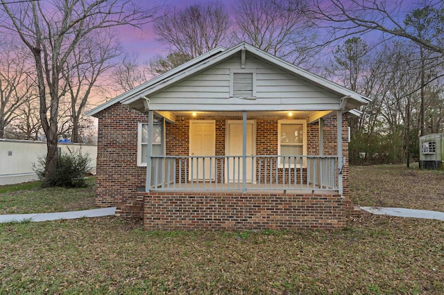 bungalow with covered porch