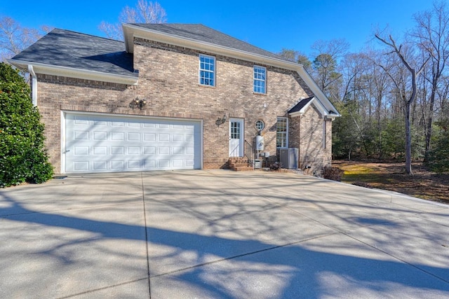 exterior space featuring a garage