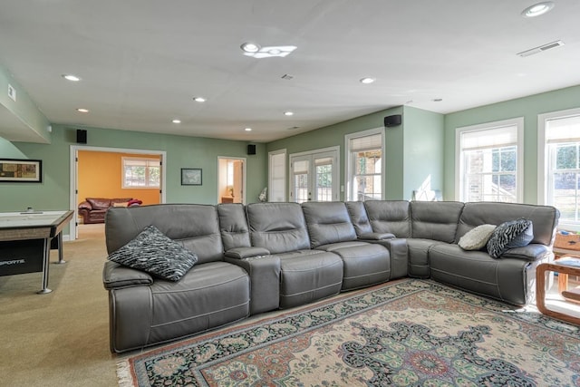 view of carpeted living room