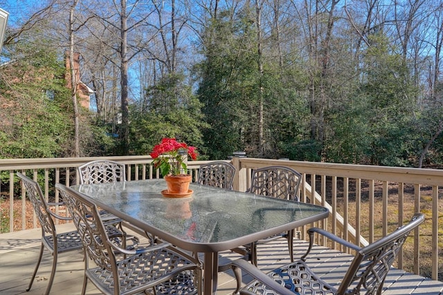 view of wooden terrace