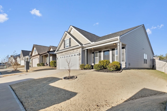 view of front facade with a garage