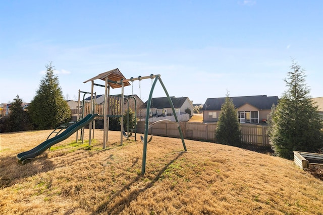 view of play area with a lawn