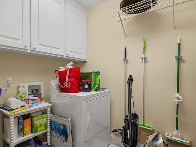 laundry area featuring cabinets and hookup for a washing machine