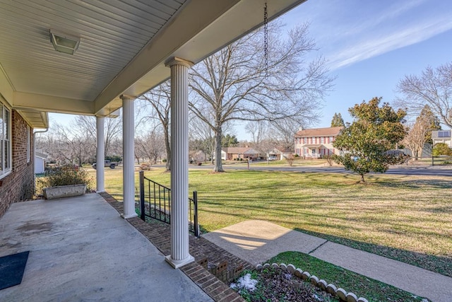 view of patio / terrace with a porch