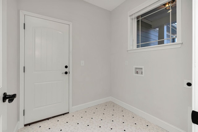 laundry area with hookup for a washing machine