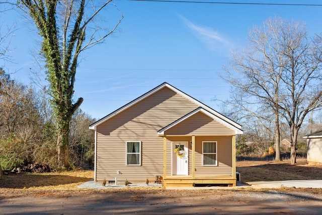 view of bungalow-style home