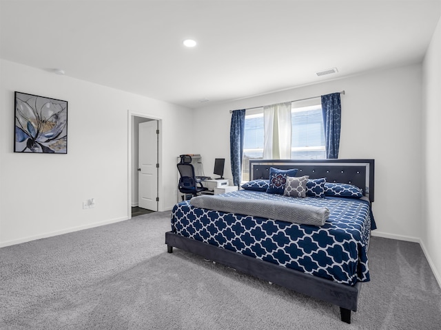 view of carpeted bedroom