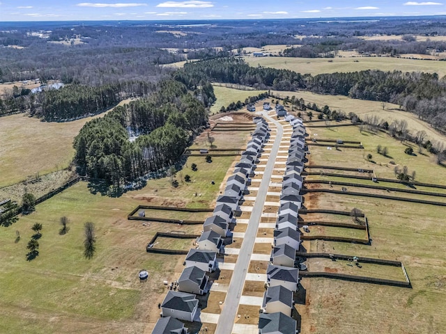 drone / aerial view featuring a rural view