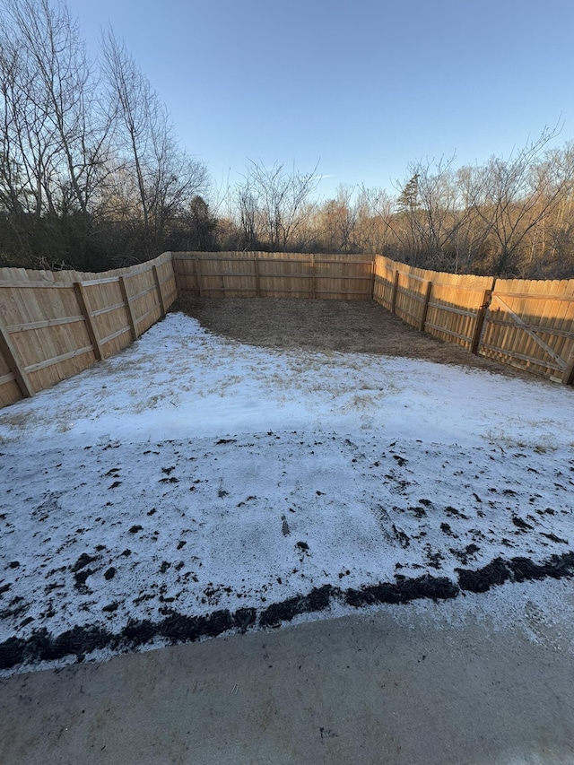 view of snowy yard