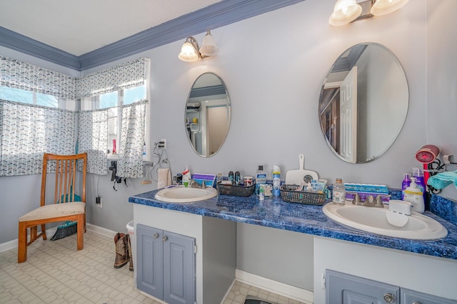 bathroom with vanity