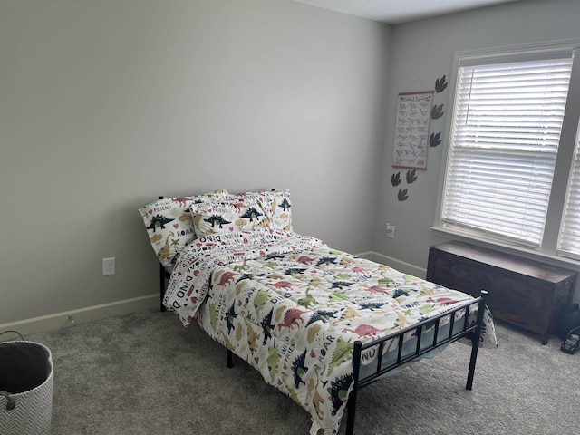 view of carpeted bedroom