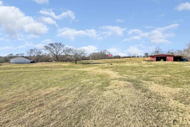 view of yard featuring a rural view