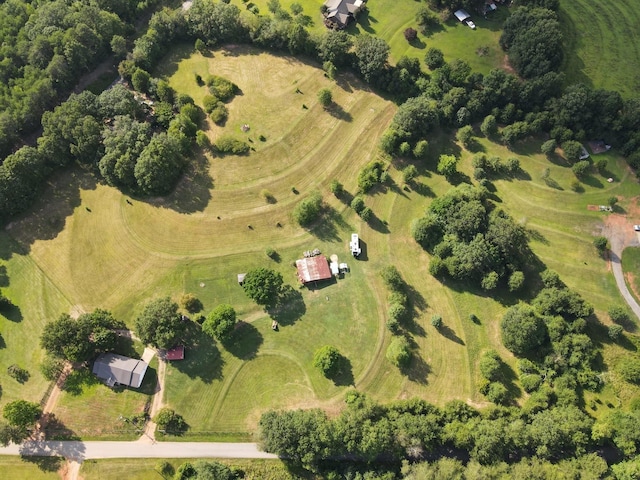 drone / aerial view with a rural view