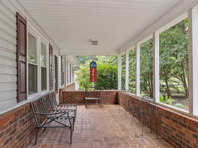 view of sunroom