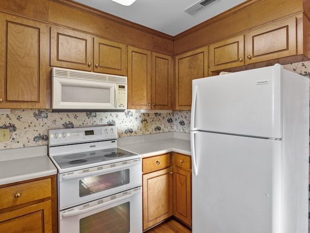 kitchen featuring white appliances