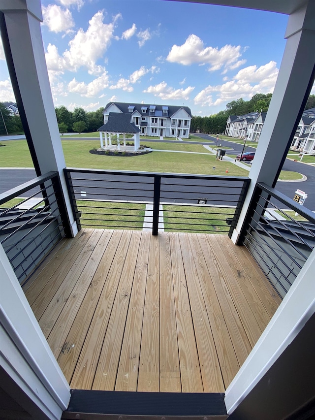 deck with a gazebo